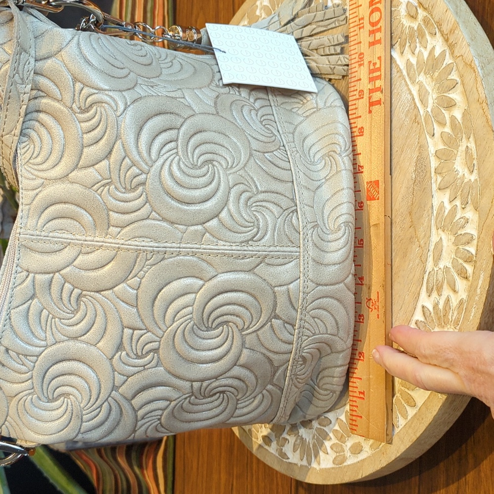 Giulia Massari swirl leather bag cream/gray - Picture 13 of 15